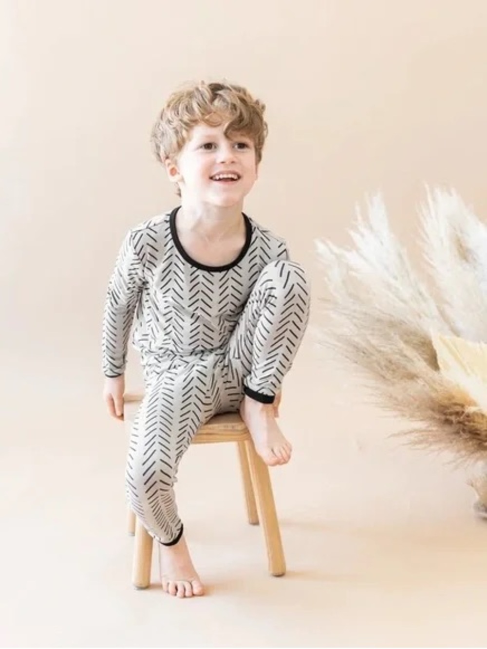 🤎✨KyteBaby Khaki Herringbone Bamboo PJ Set–Size 18/24 Months | Retired Print✨🤎